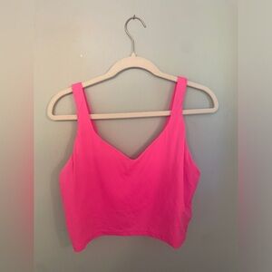 NWOT Aerie by American Eagle pink workout top with built in bra! Never worn